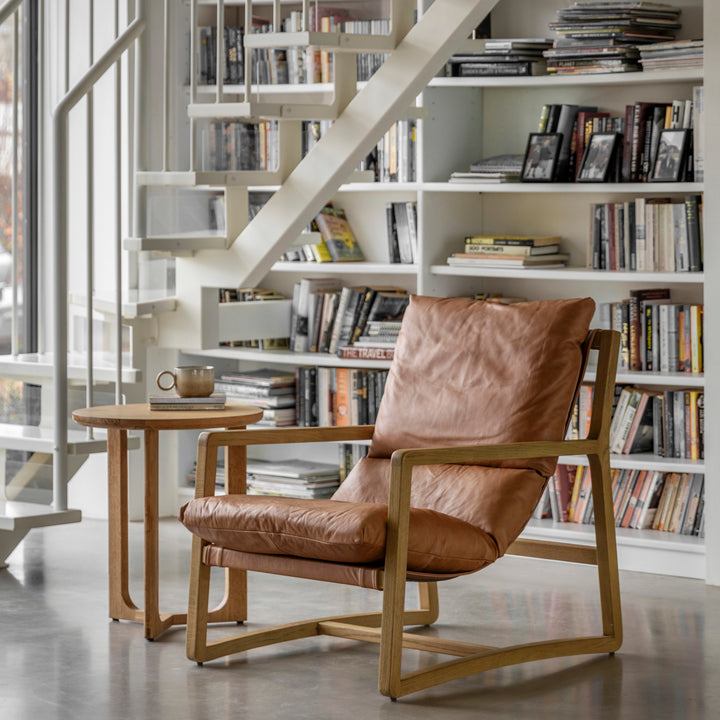Burela Lounge Chair Vintage Brown Leather