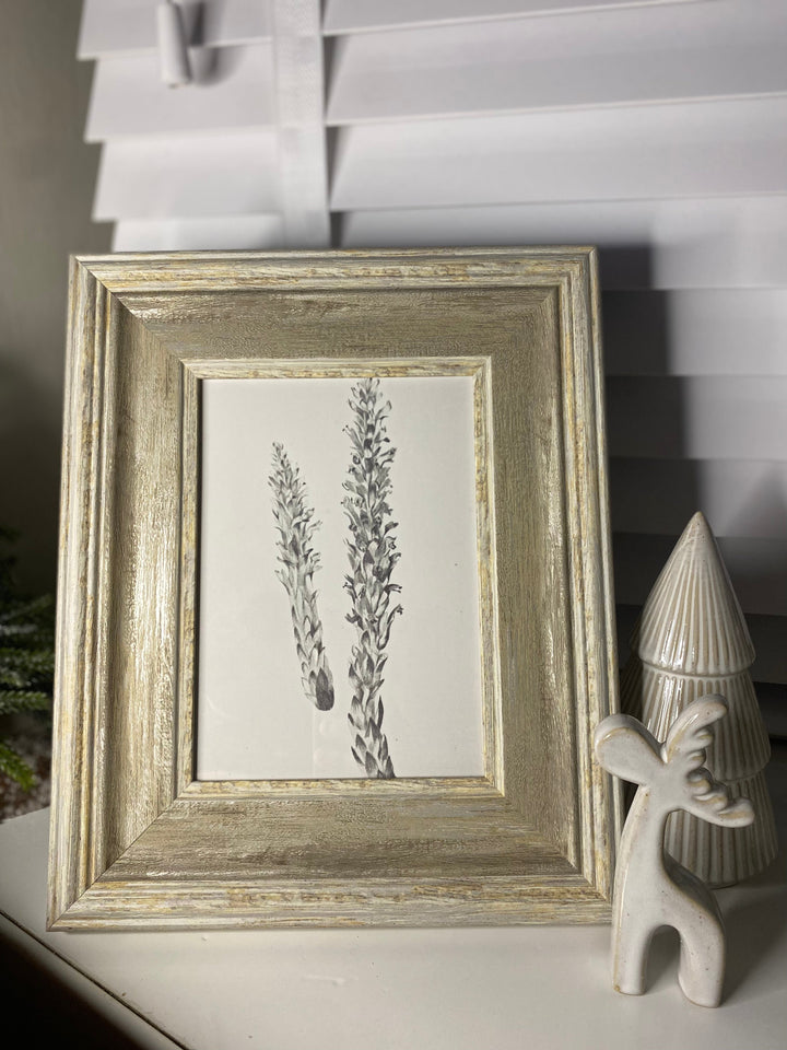 Simple Vintage Botanical Stem Print