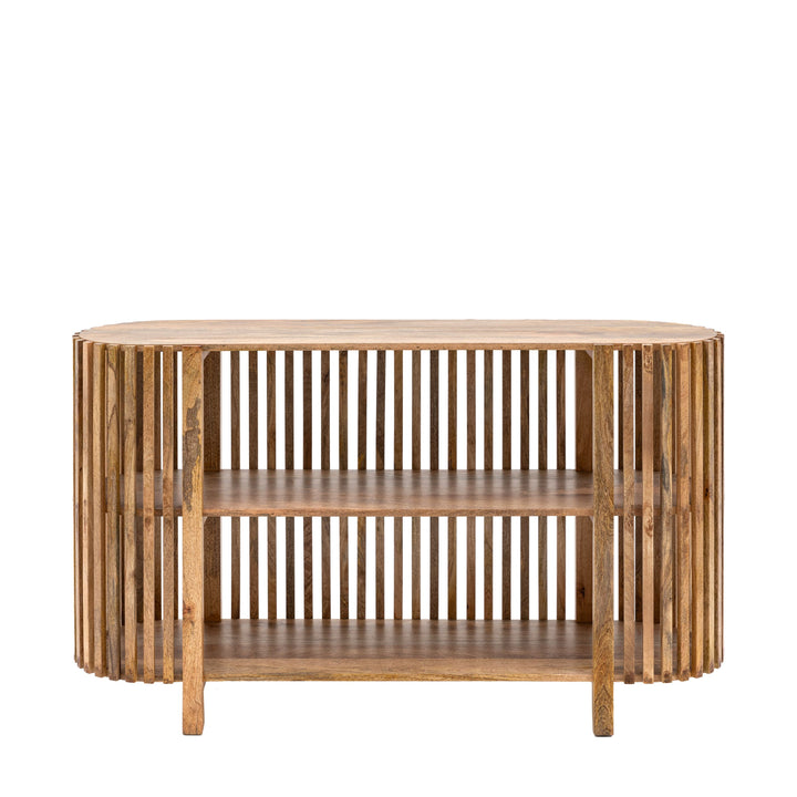 Solid Wood Curved Open Sideboard