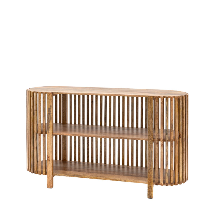 Solid Wood Curved Open Sideboard