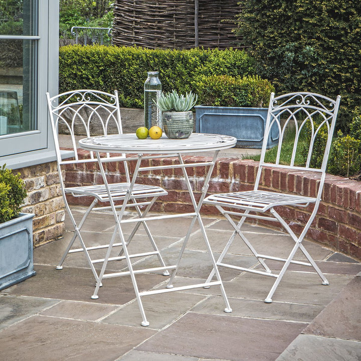 Burano White Outdoor Bistro Set