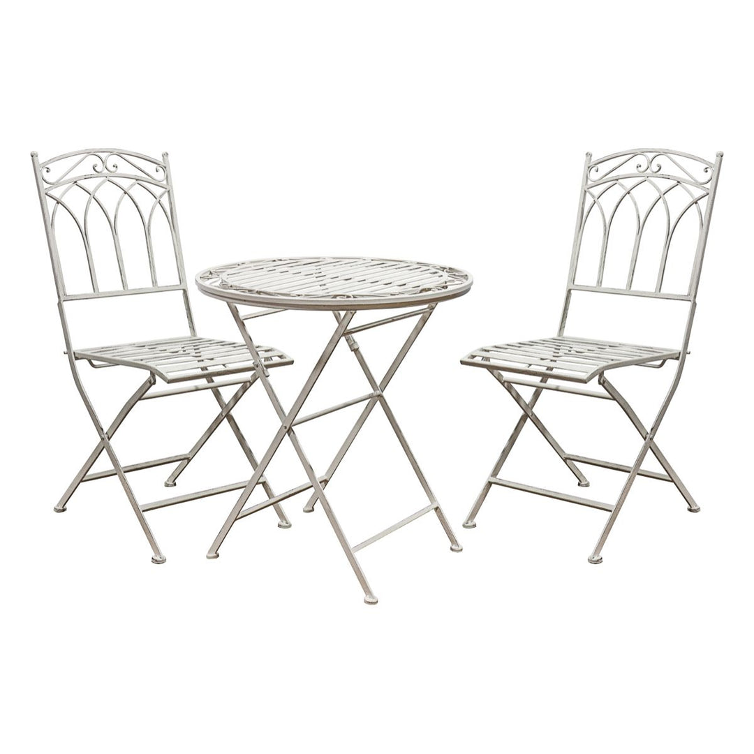 Burano White Outdoor Bistro Set