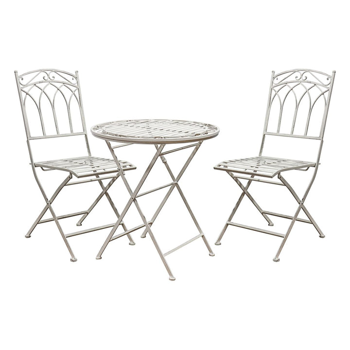 Burano White Outdoor Bistro Set