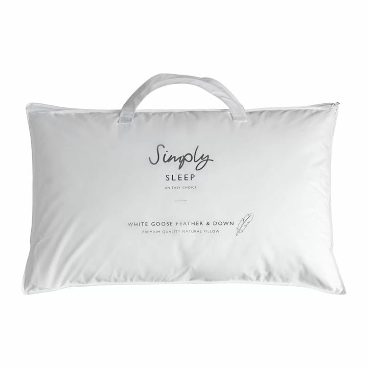Simply Sleep White Goose Feather & Down Pillow