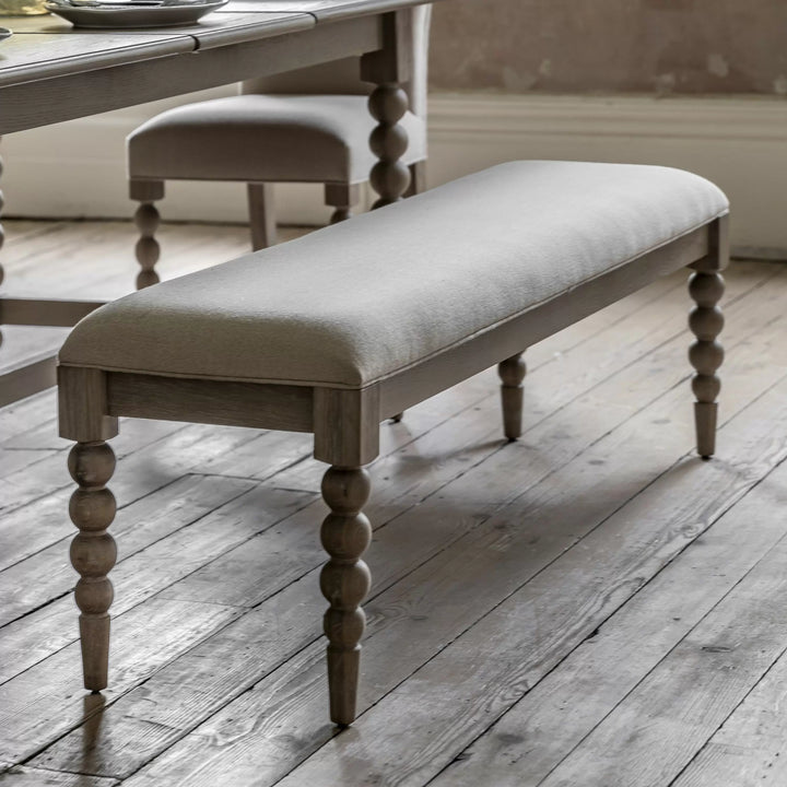 Artisan Oak Bobbin Dining Bench