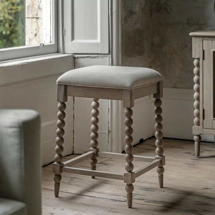 Artisan Oak Bobbin Bar Stool