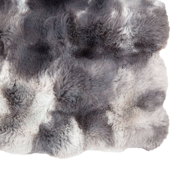 Marshmallow Marble Rabbit Fur Throw