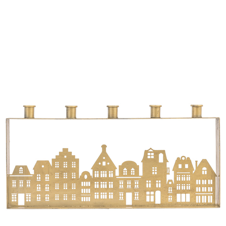 Traditional Town Candle Holder Centrepiece