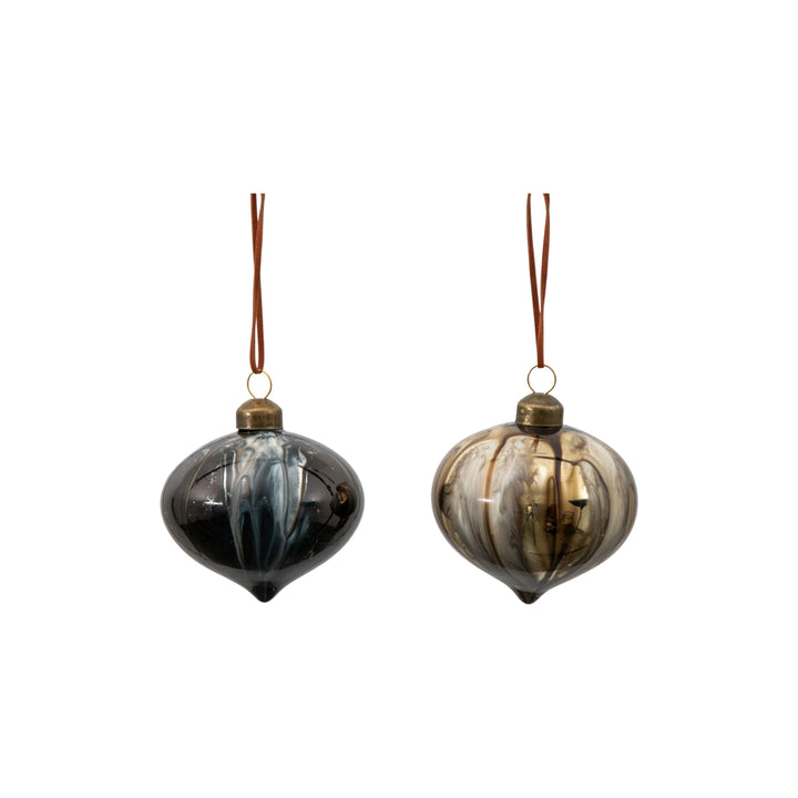 Bauble Black/Gold Set of 6