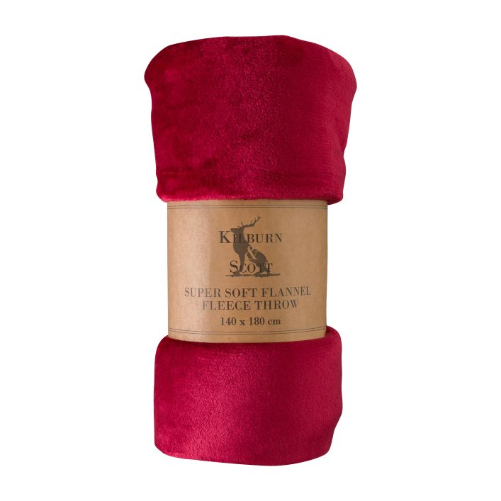 Rolled Flannel Fleece | Red