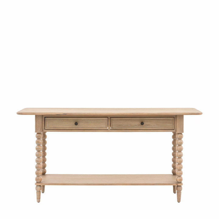 Artisan Oak Bobbin 2 Drawer Console Table