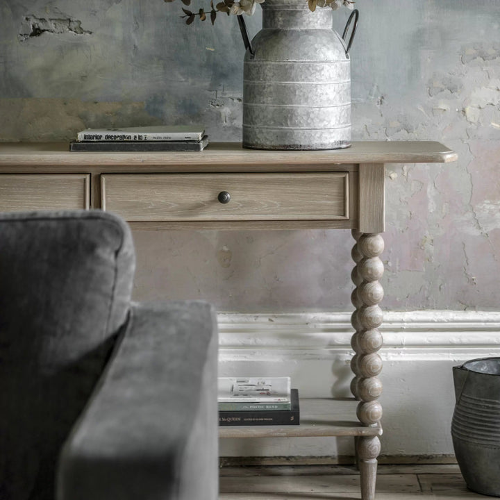 Artisan Oak Bobbin 2 Drawer Console Table