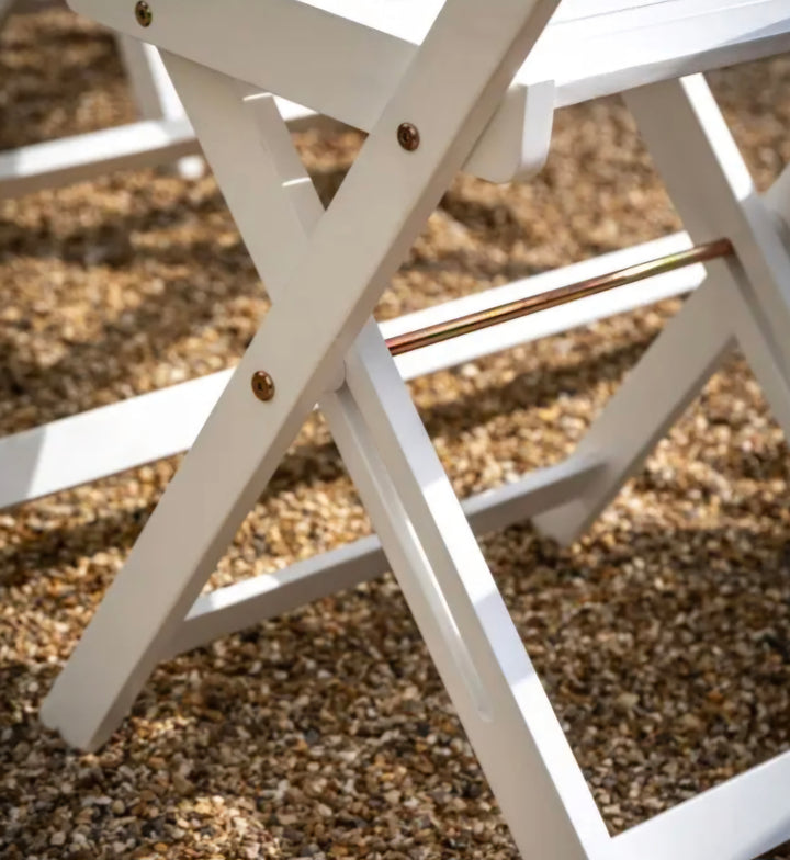 Lindos White Foldaway Dining Set