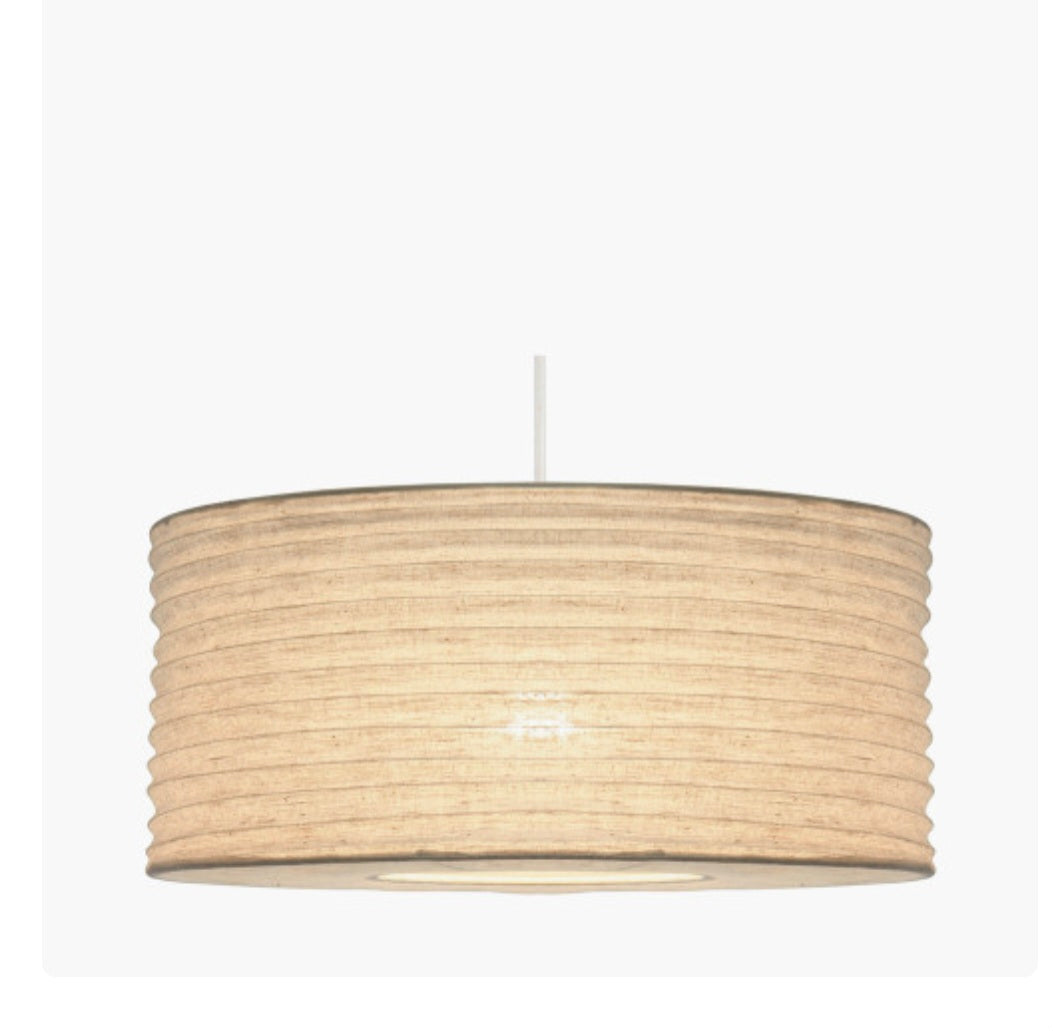 Patpong 35cm White Jute Easy Fit Pendant