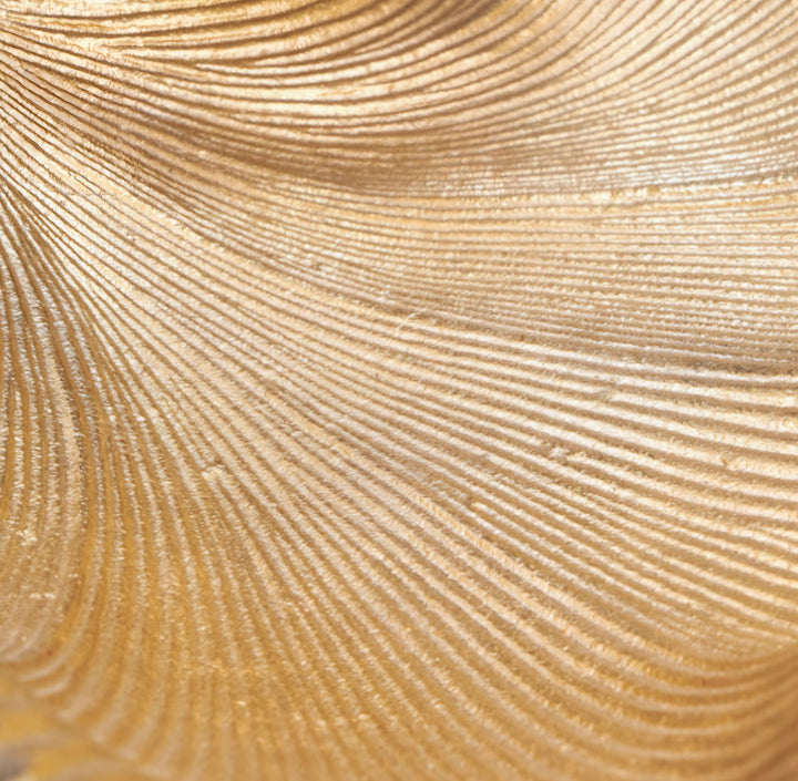 Gold Metal Dual Gingko Leaf Bowl