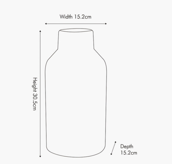 Alina White Stoneware Dot Design Vase Tall