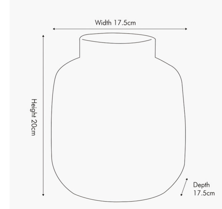 Alina White Stoneware Dot Design Vase