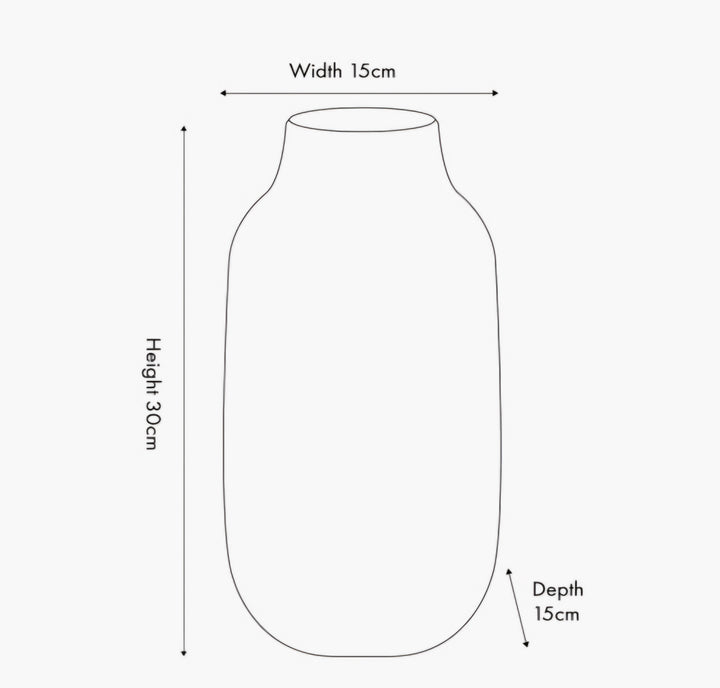 Amalia Natural and White Stoneware Textured Vase