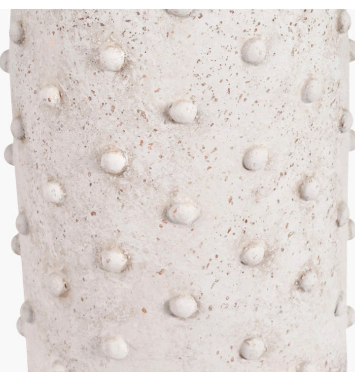 Kali Textured Dot Light Grey Stoneware Table Lamp Base