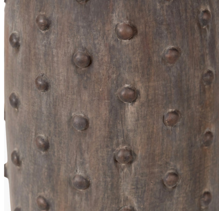 Kali Textured Dot Grey Stoneware Vase