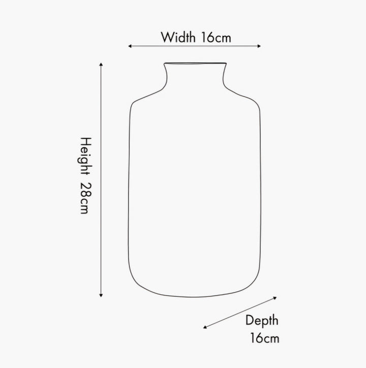 Atouk Natural and Black Stoneware Aztec Design Vase