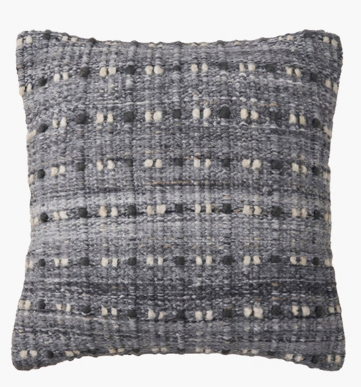 Indoor Outdoor Grey Double Stitch Design Scatter Cushion