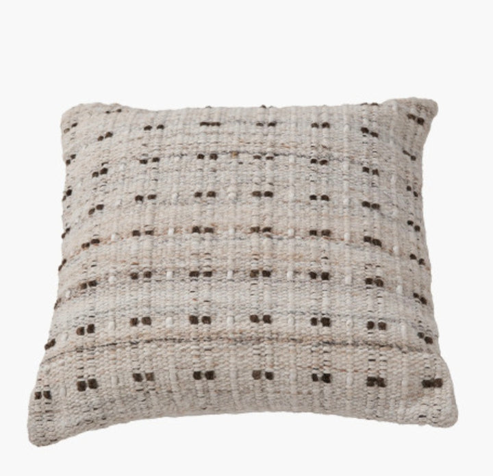 Indoor Outdoor Natural Double Stitch Design Scatter Cushion