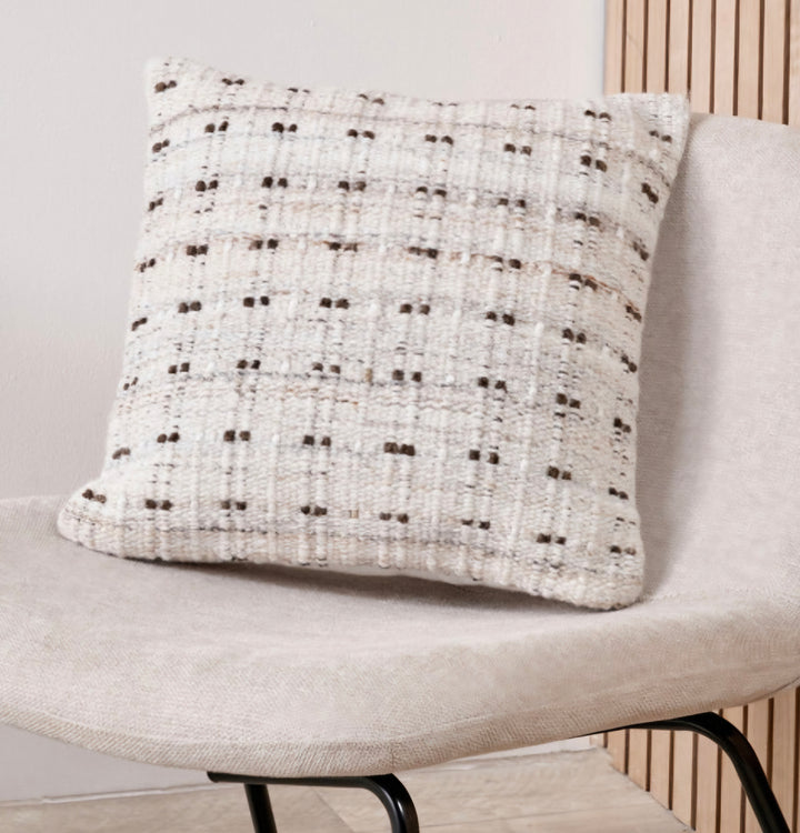 Indoor Outdoor Natural Double Stitch Design Scatter Cushion