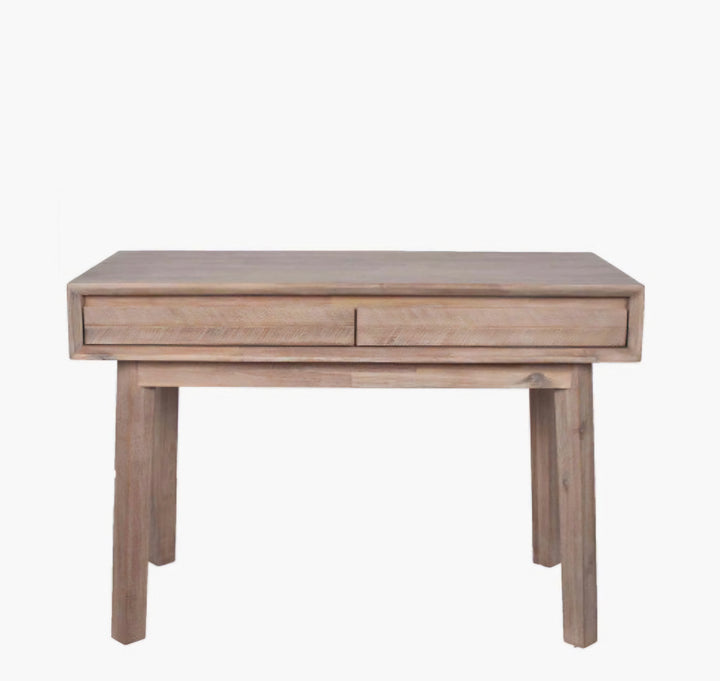 Kalmar Sand Wash Acacia Wood 2 Drawer Desk