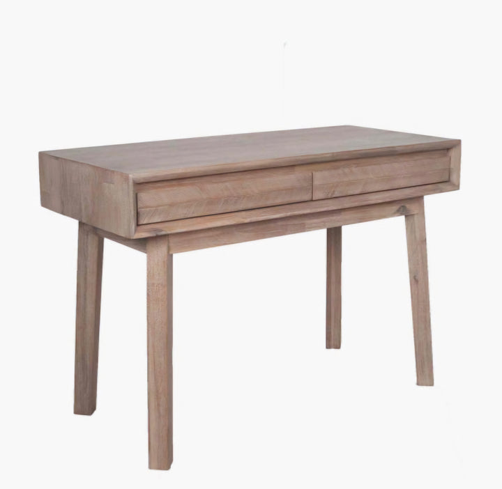 Kalmar Sand Wash Acacia Wood 2 Drawer Desk
