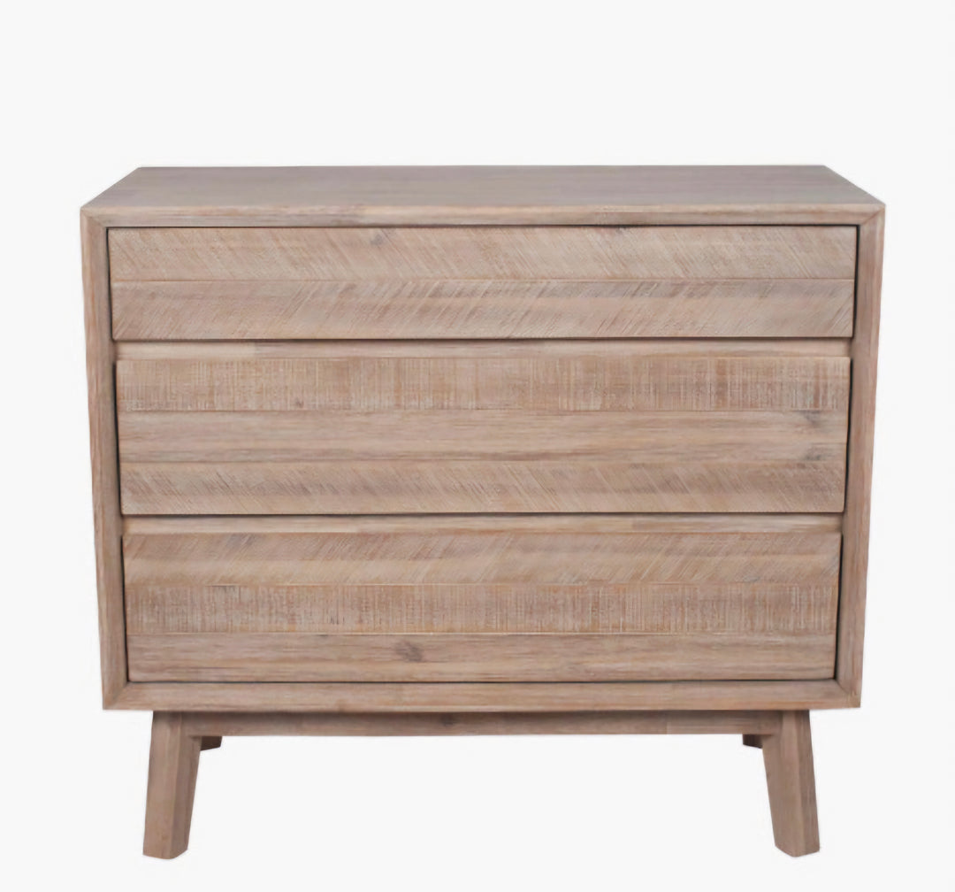Kalmar Sand Wash Acacia Wood 3 Drawer Unit