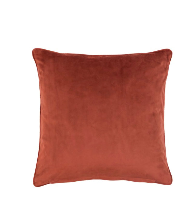 Autumn Leaf Chenille Cushion/Rust