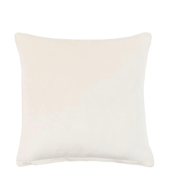 Autumn Leaf Chenille Cushion/cream