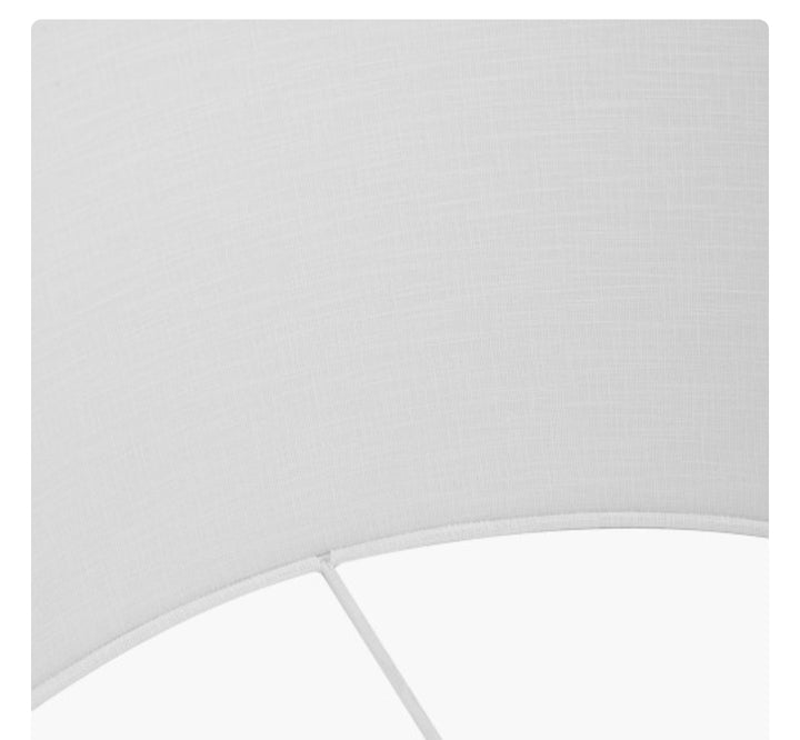 Kali Textured Dot Grey Stoneware Table Lamp Base with Lino 30cm White Self Lined Linen Cylinder Lampshade