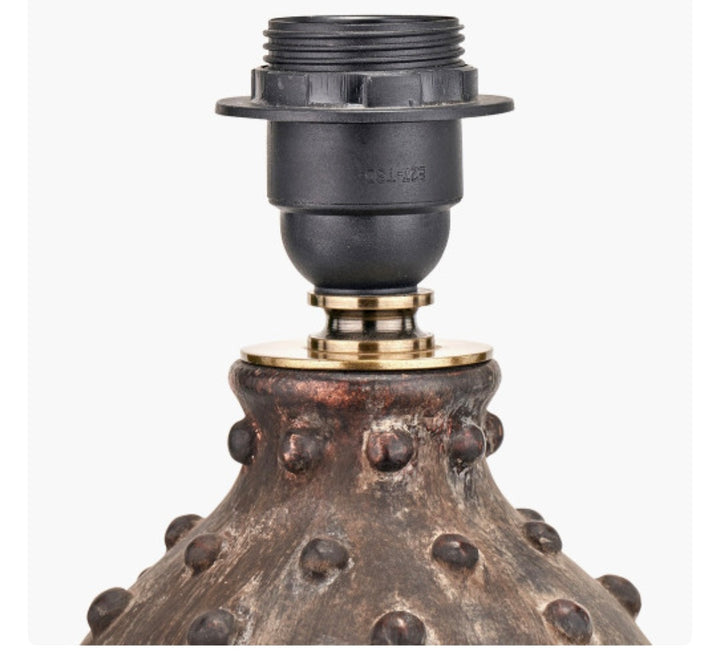 Kali Textured Dot Grey Stoneware Table Lamp Base