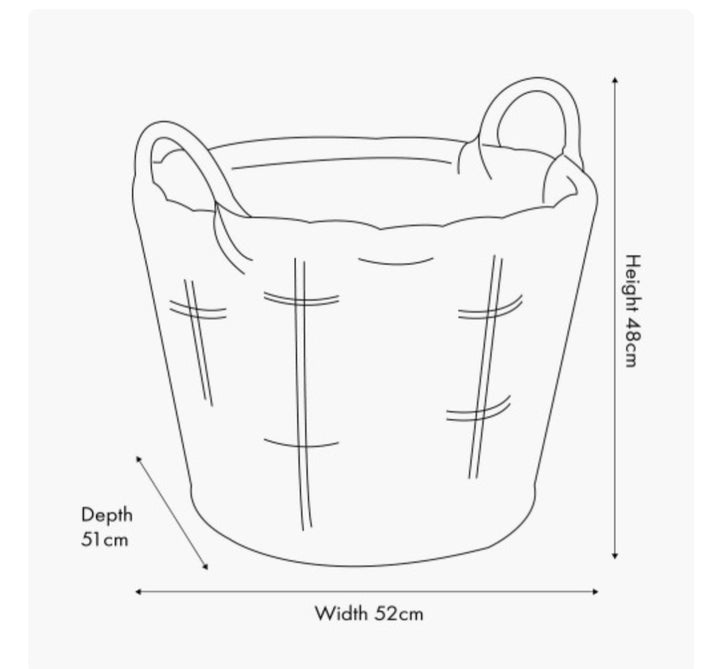 Natural Kubu Round Storage Basket 55cm