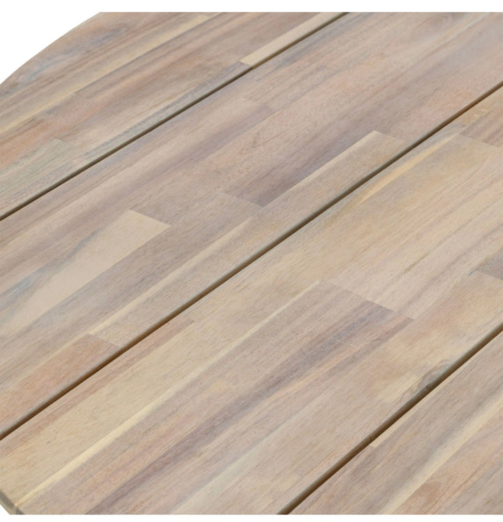 Ponza Round Dining Table Acacia and black metal /Free delivery