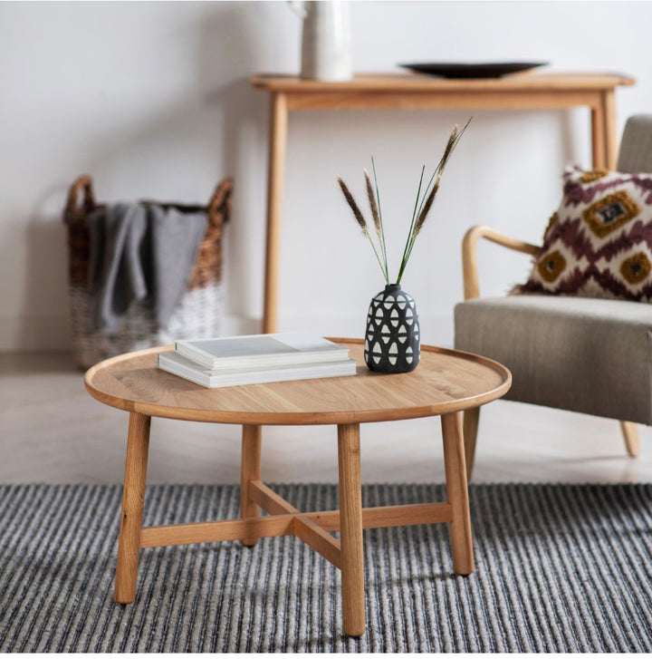 Kingham round coffee table/Oak/Free Delivery