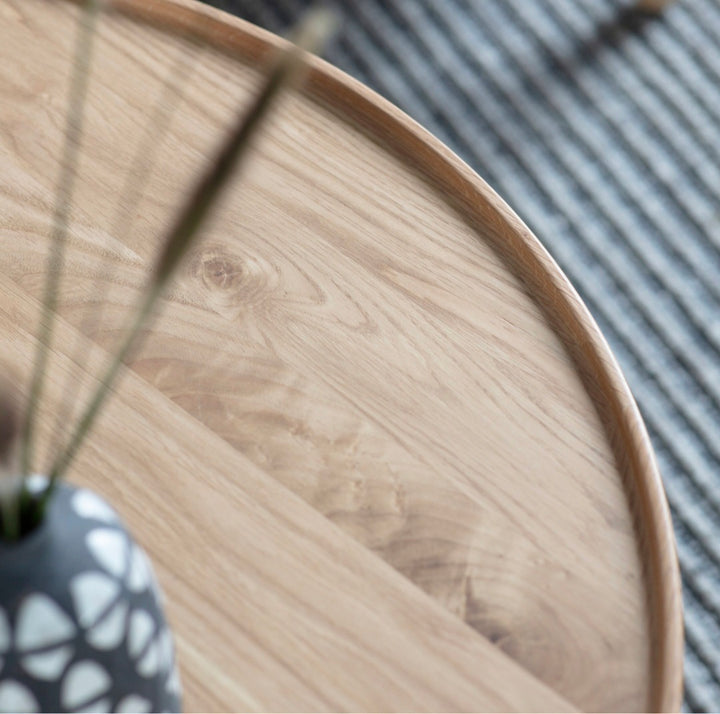 Kingham round coffee table/Oak/Free Delivery