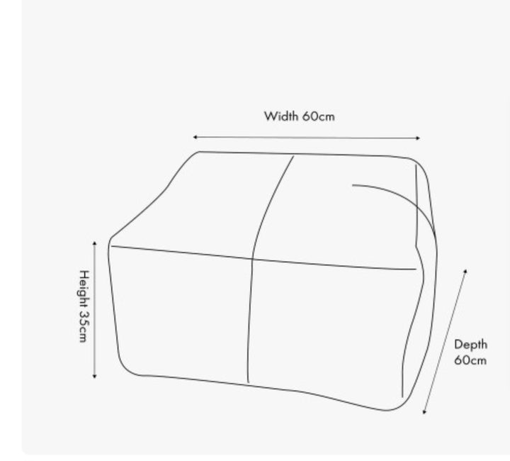 Matteo Peppercorn Leather Square Pouffe