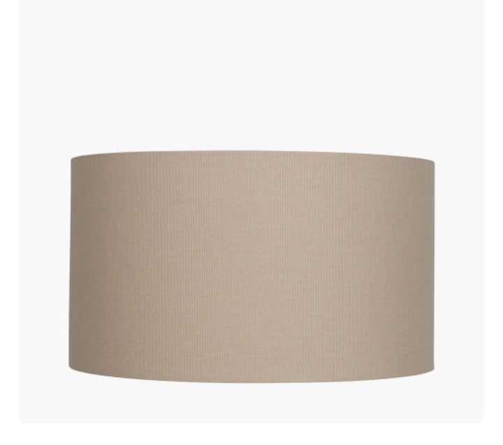 Henry 45cm Taupe Handloom Cylinder Lampshade