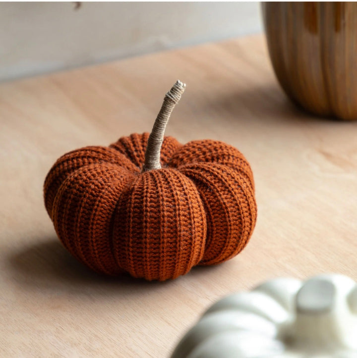 Autumn Knitted Pumpkin Rust