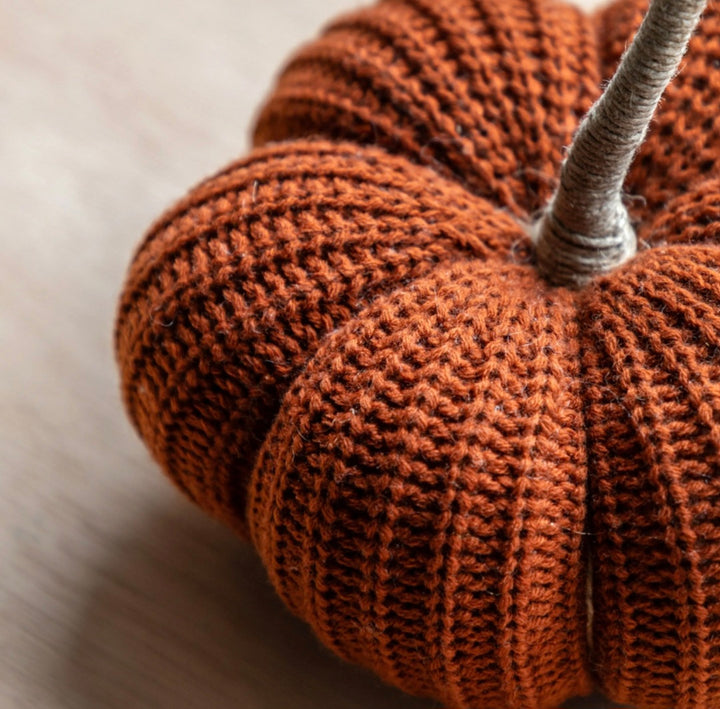 Autumn Knitted Pumpkin Rust
