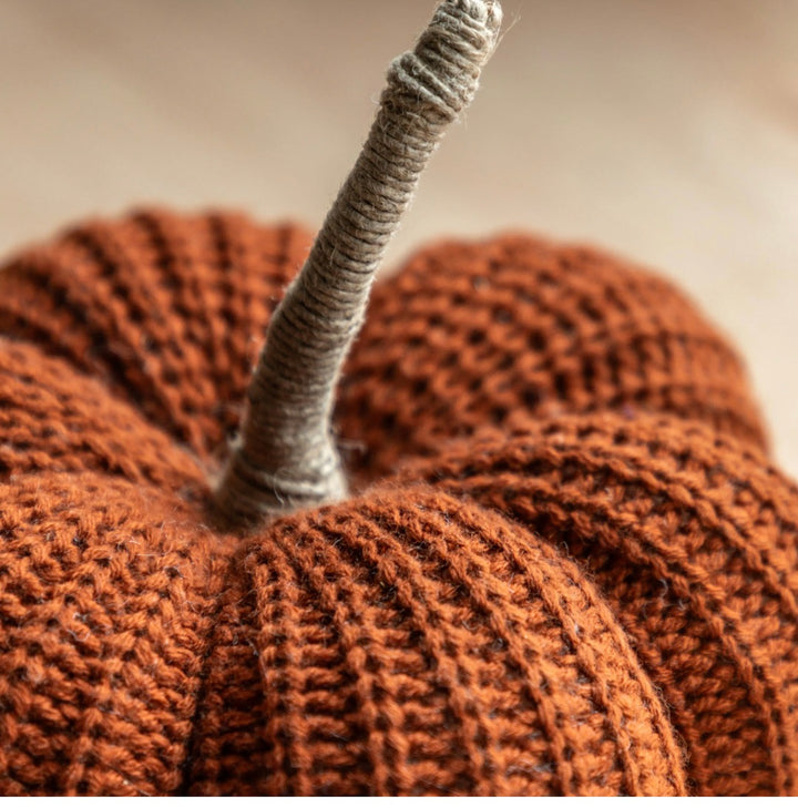 Autumn Knitted Pumpkin Rust