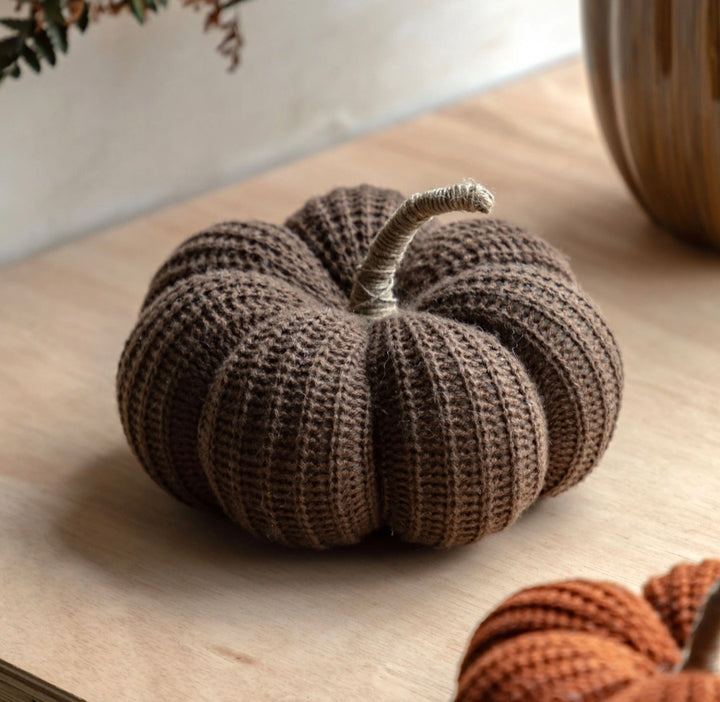 Autumn Knitted Pumpkin Brown