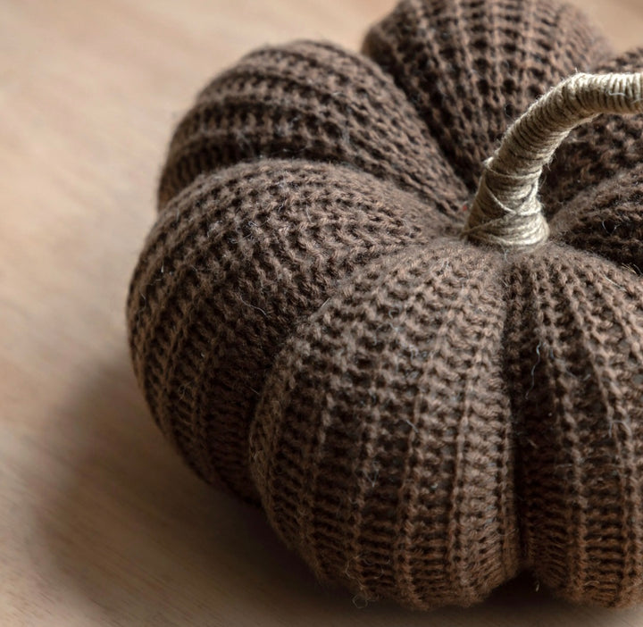 Autumn Knitted Pumpkin Brown