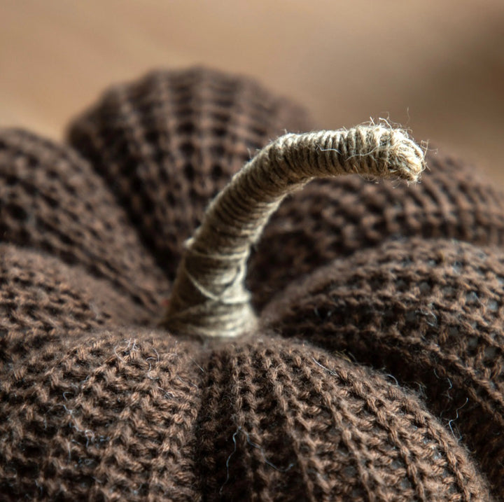 Autumn Knitted Pumpkin Brown