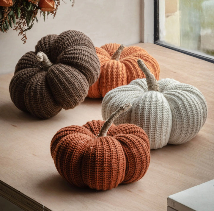 Autumn Knitted Pumpkin Brown