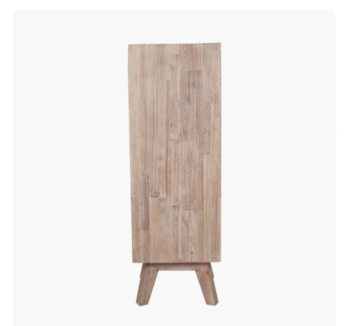 Kalmar Sand Wash Acacia Wood 4 Drawer Tall Unit