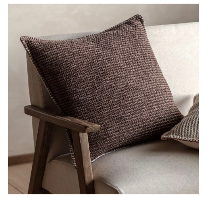 Alder Textured Cushion/Brown